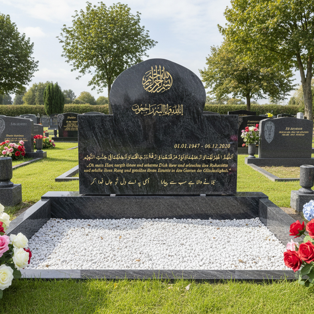 Grabstein Preise berechnen – Beispiel für Einzel- und Doppelgrabstein