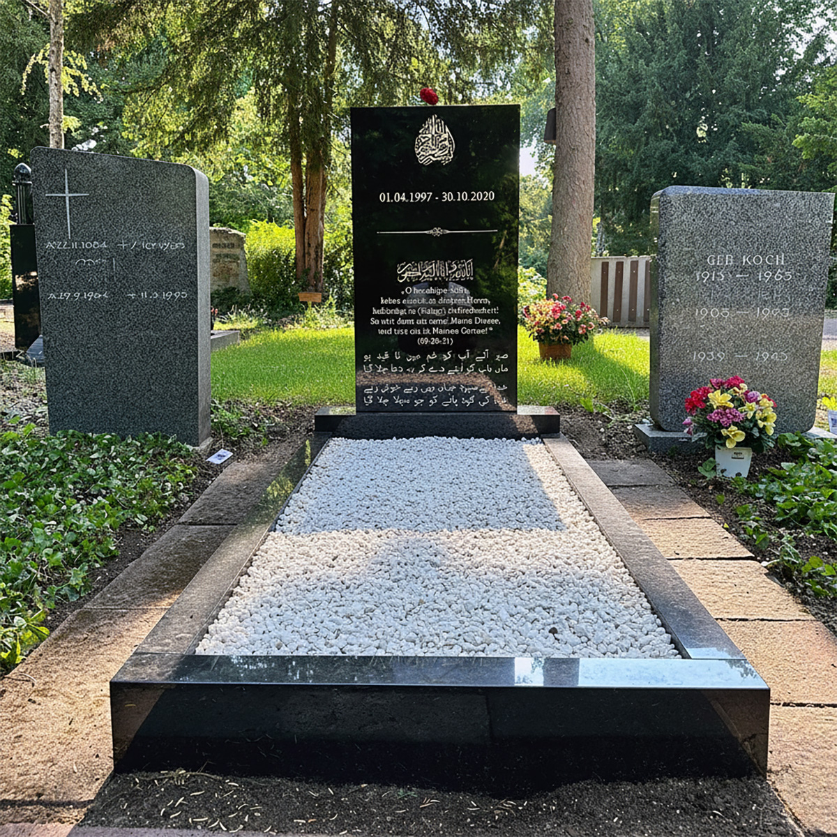 Grabsteine schwarz Indian Black