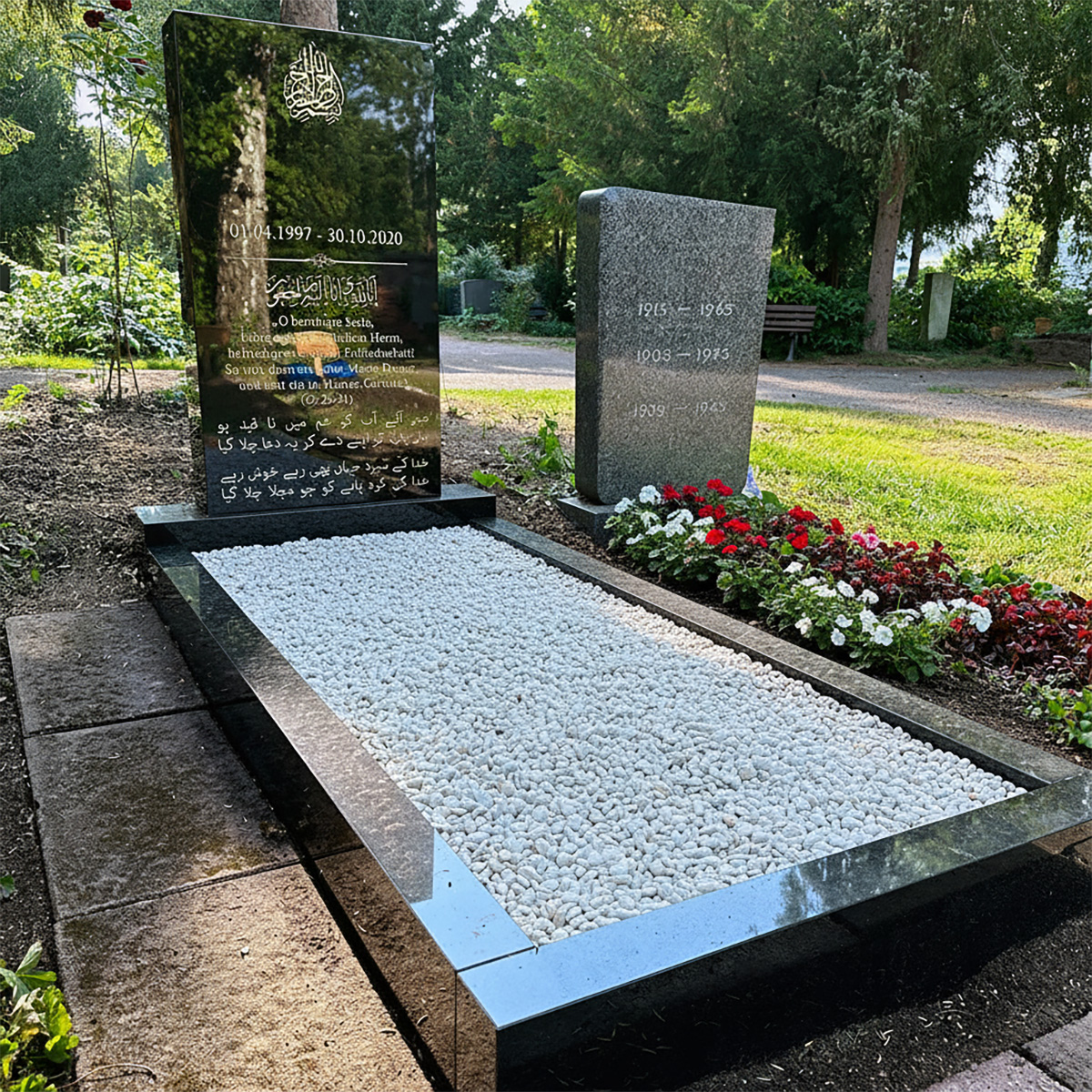 Grabsteine schwarz Indian Black