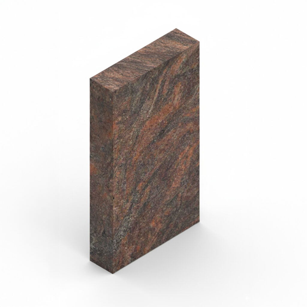 Granit Grabstein rot – Himalaya Blue Red – außergewöhnlicher Naturstein mit rötlich-blauer Maserung