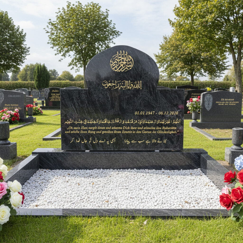 Islamische Doppelgrabsteine Blau