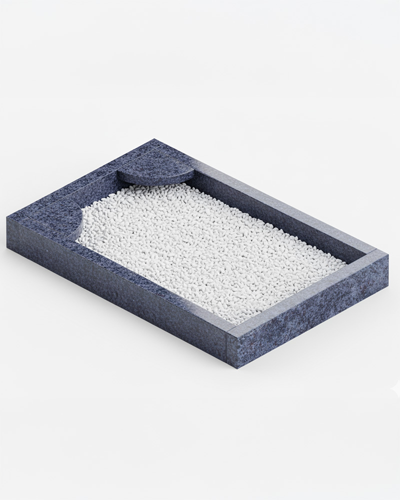 Einfassung mit Vasenablage