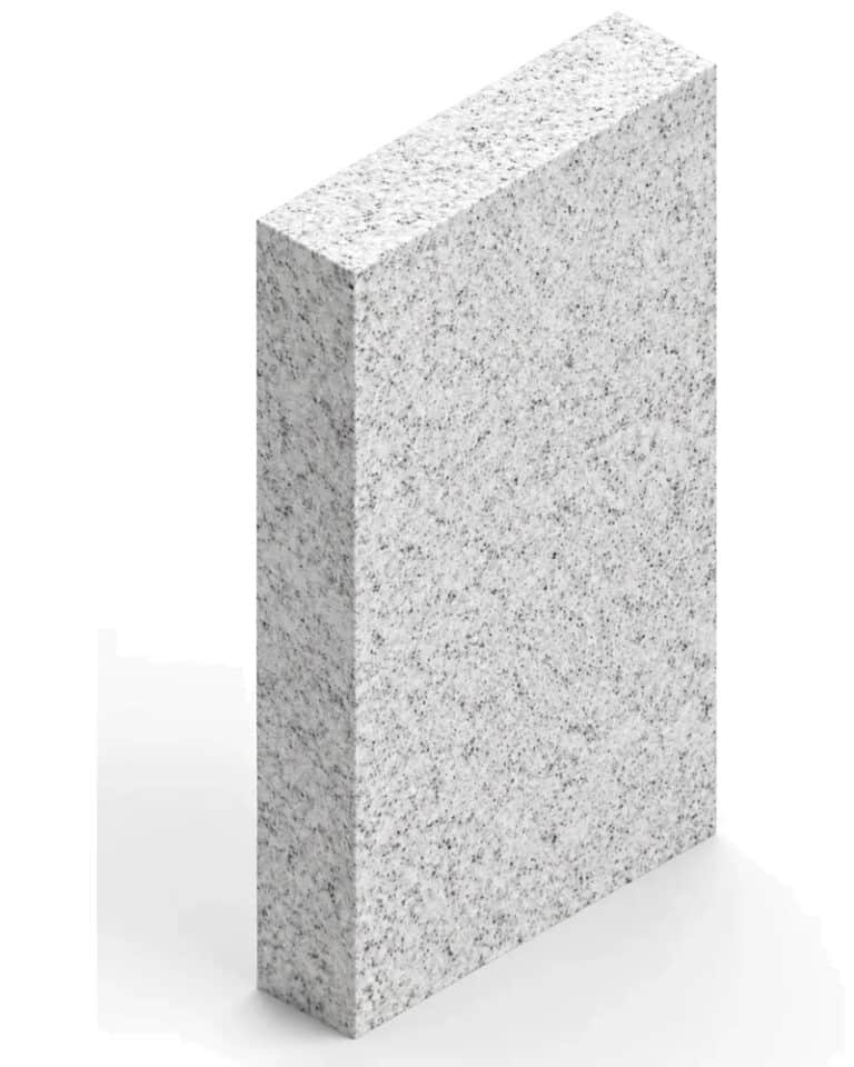 MP White Granit Musterstein – heller Naturstein ohne dunkle Adern